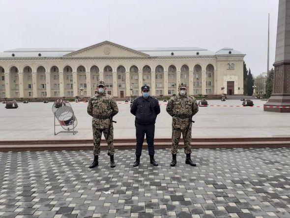 В Гяндже Внутренние войска контролируют карантинный режим