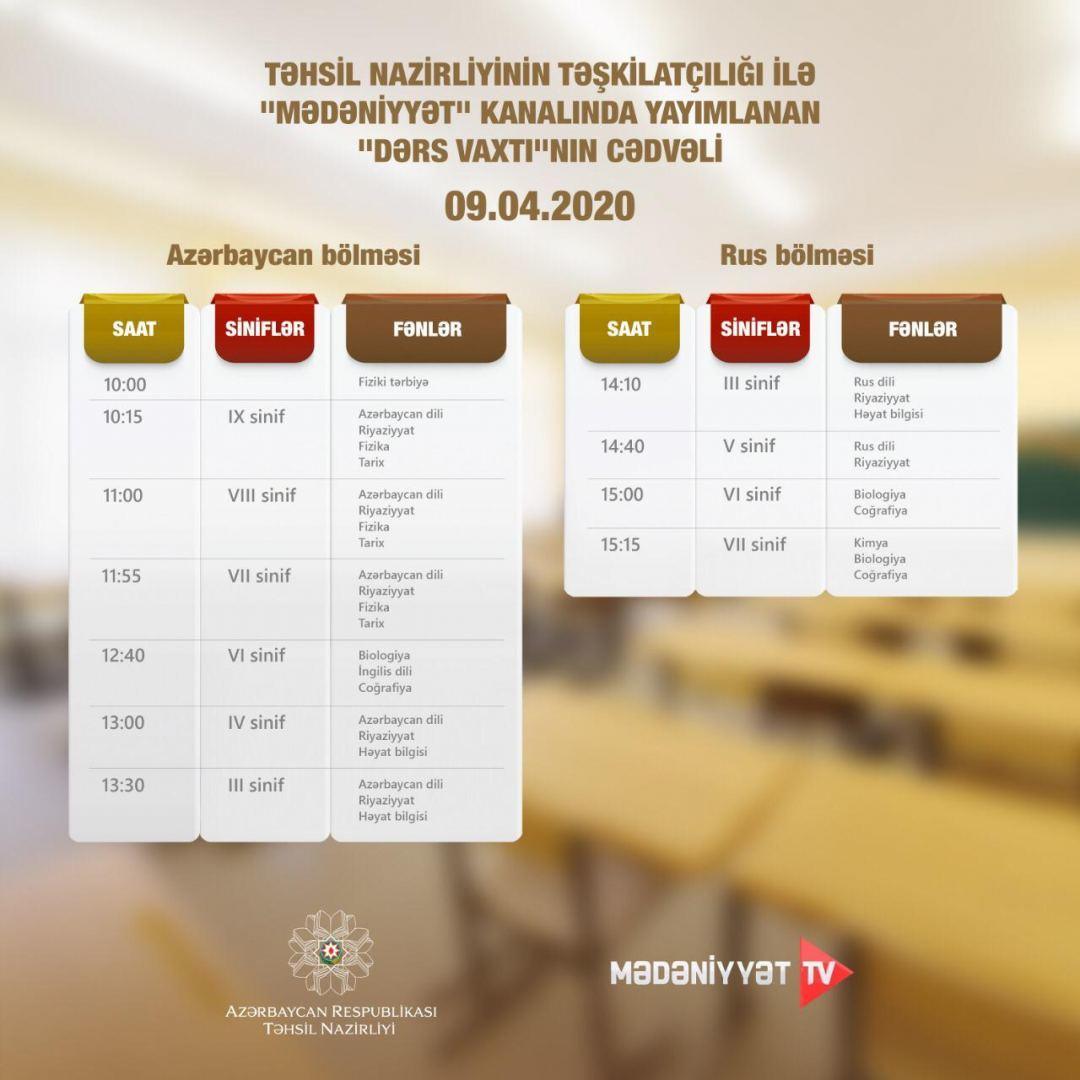 Обнародовано расписание телеуроков на завтра