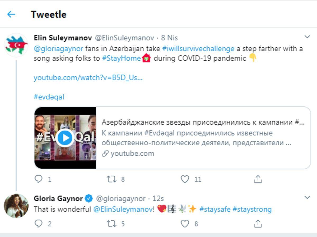 That is wonderful! – легендарная Глория Гейнор поддержала проект АМИ Trend и звезд азербайджанской эстрады