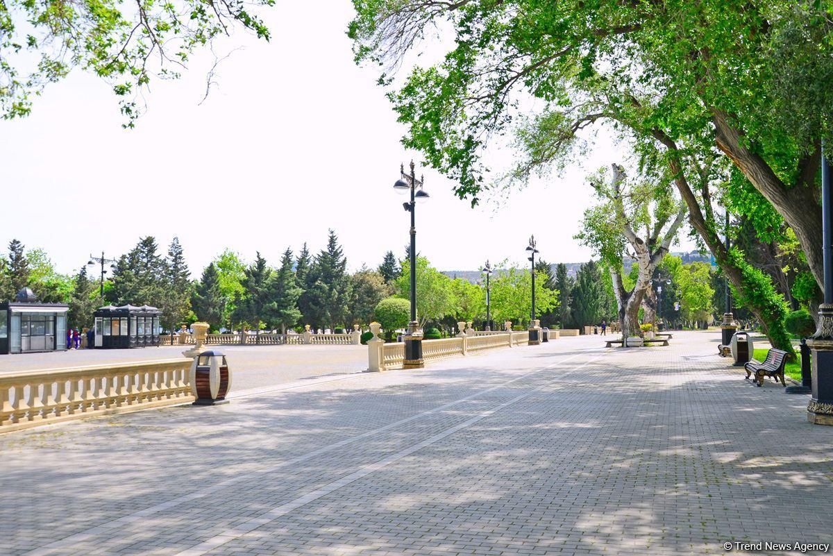 Бакинский бульвар после смягчения карантина