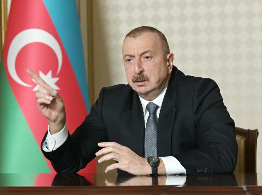 Президент Ильхам Алиев принял в видеоформате Сеймура Оруджева в связи с назначением главой Исполнительной власти Агстафинского, а Эльчина Рзаева - в связи с назначением главой Исполнительной власти Имишлинского района