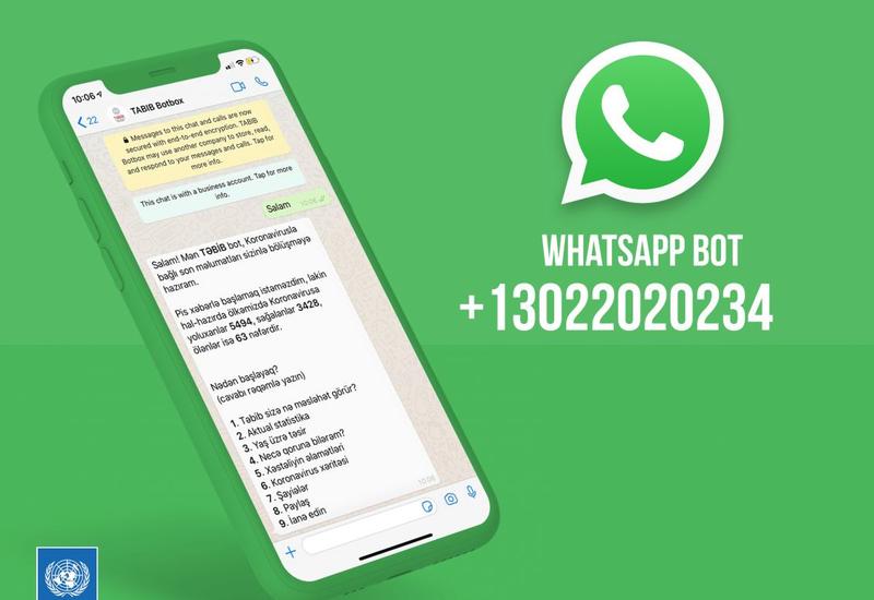 Полную информацию о COVİD-19 теперь можно получать в Whatsapp