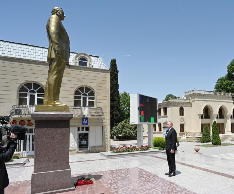 Президент Ильхам Алиев прибыл в Тертерский район