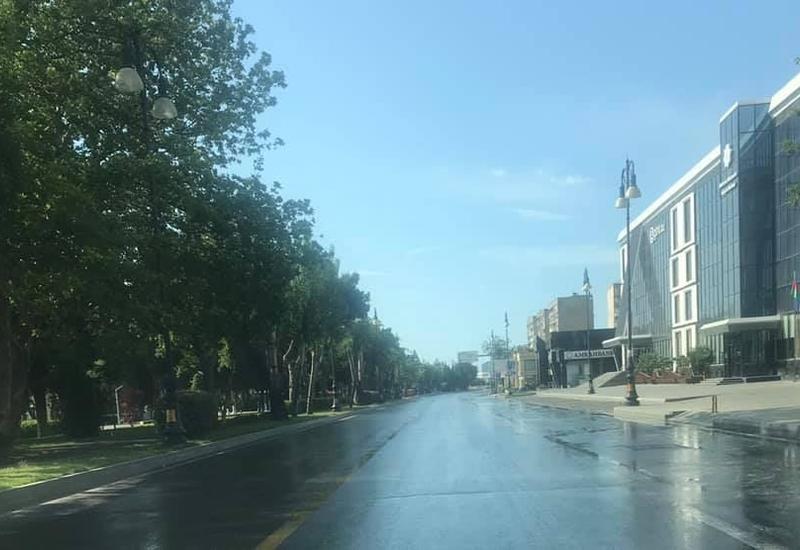 Опустевший Баку после запрета выходить из дома
