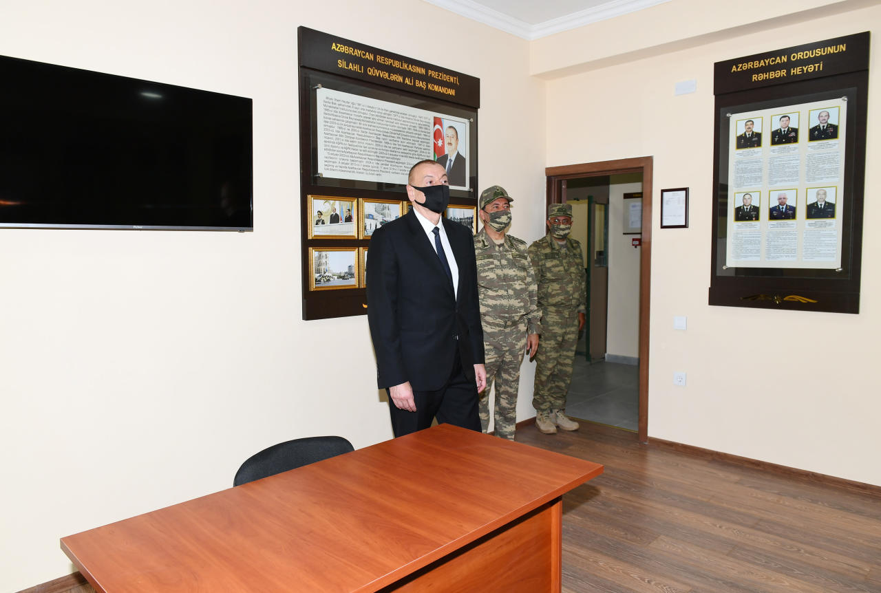 Президент Ильхам Алиев принял участие в открытии N-ской воинской части Министерства обороны
