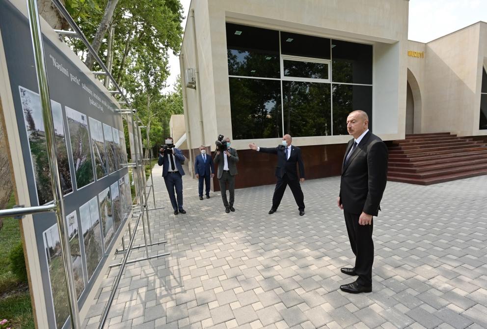 Президент Ильхам Алиев принял участие в открытии Музея государственных символов в Мингячевире