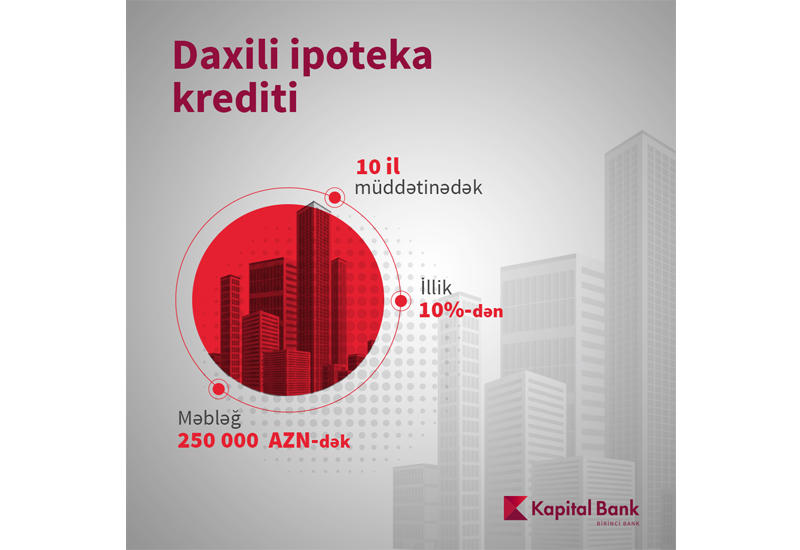 Kapital Bank предлагает внутренний ипотечный кредит на выгодных условиях (R)
