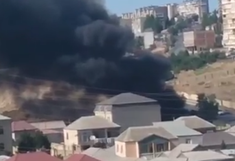 Еще один сильный пожар в Баку
