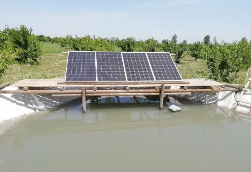 Qusarlı fermer meyvə bağının suvarılmasında alternativ enerjidən istifadə edir