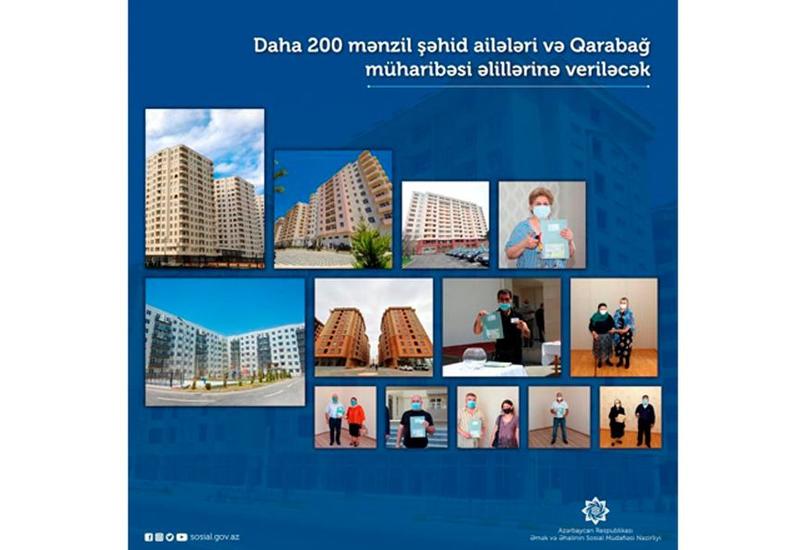 В Азербайджане квартиры получат еще 200 семей шехидов и инвалидов Карабахской войны