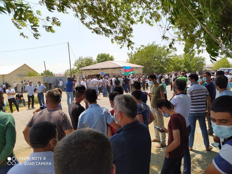 Biləsuvarda şəhid baş leytenant Rəşad Mahmudovla vida mərasimi keçirilir
