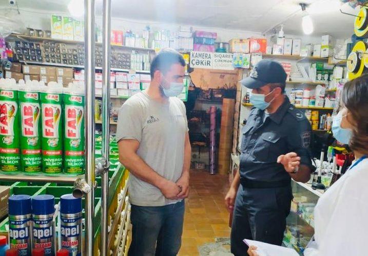 Bakıda marketlərdə maska taxmayanlar cərimələnib