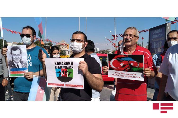 Türkiyənin Kayseri şəhərində Azərbaycana dəstək mitinqi keçirilib