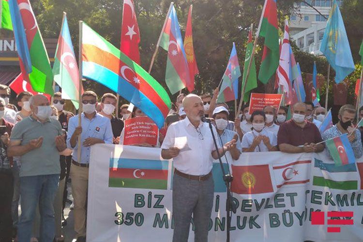 Türkiyənin Kayseri şəhərində Azərbaycana dəstək mitinqi keçirilib