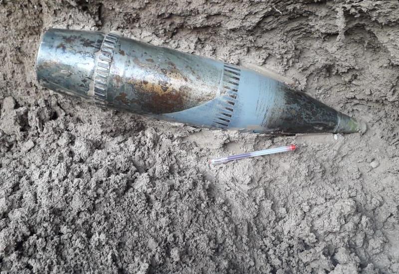 Tovuzda Ermənistan silahlı qüvvələri tərəfindən atılmış top mərmisi tapılıb