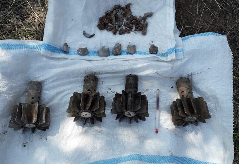 Tovuzda Ermənistan silahlı qüvvələri tərəfindən atılmış minaatan mərmisinin hissələri olunub