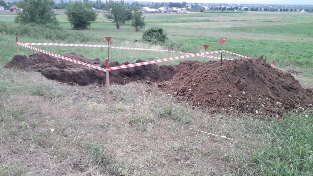 Tovuzda Ermənistan silahlı qüvvələri tərəfindən atılmış top mərmisi tapılıb