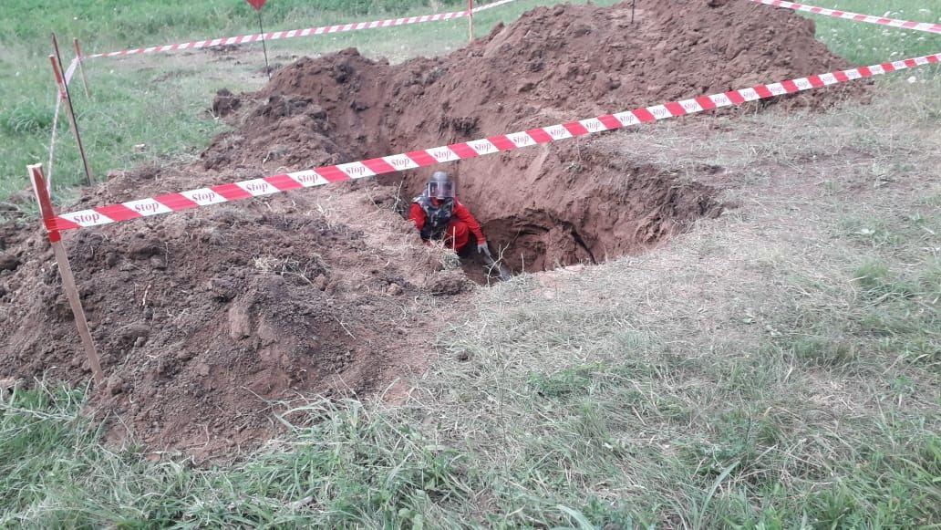 Tovuzda Ermənistan silahlı qüvvələri tərəfindən atılmış top mərmisi tapılıb