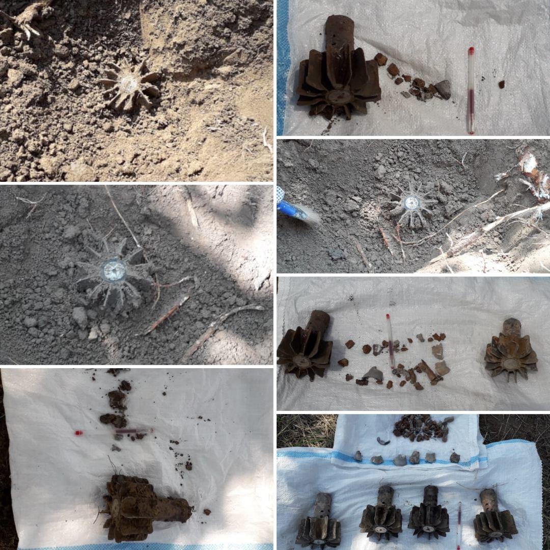 Tovuzda Ermənistan silahlı qüvvələri tərəfindən atılmış minaatan mərmisinin hissələri olunub