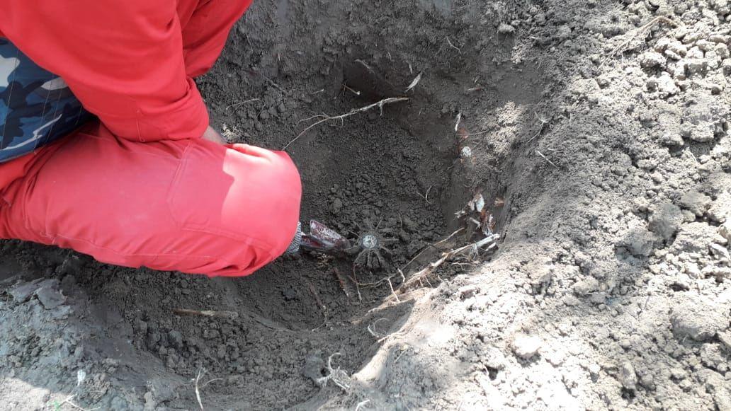 Tovuzda Ermənistan silahlı qüvvələri tərəfindən atılmış minaatan mərmisinin hissələri olunub