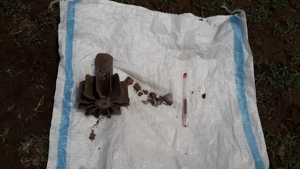 Tovuzda Ermənistan silahlı qüvvələri tərəfindən atılmış minaatan mərmisinin hissələri olunub