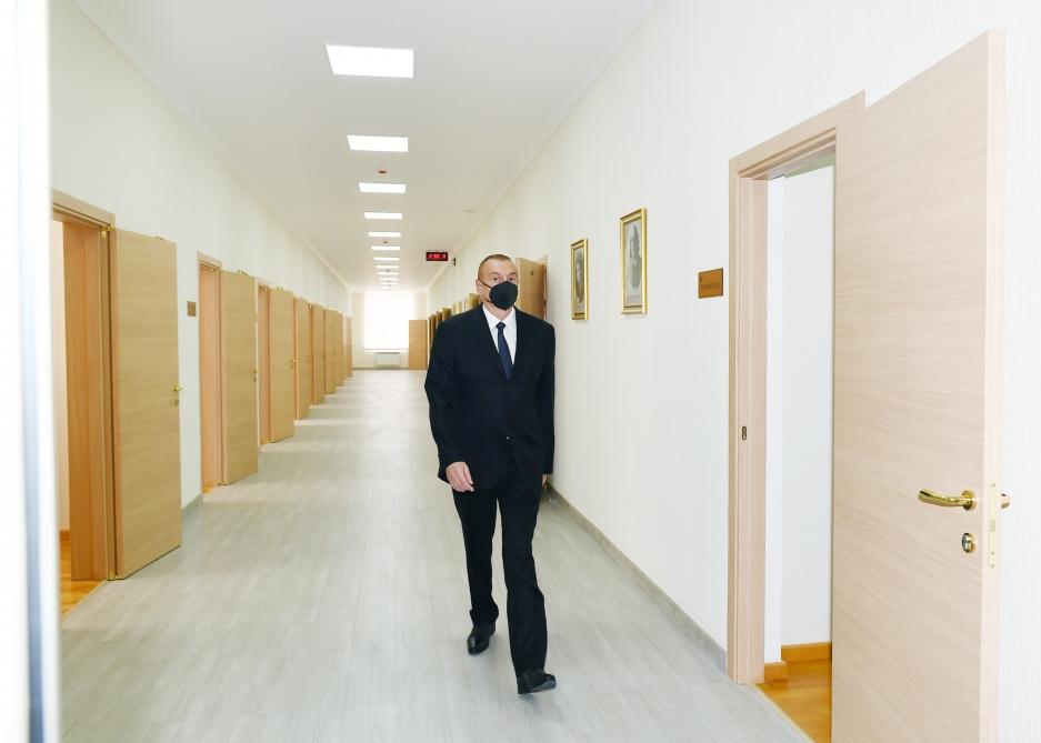 Президент Ильхам Алиев принял участие в открытии нового здания Балакенской городской детской школы искусств