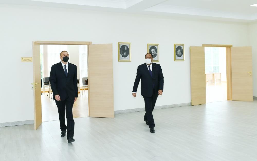 Президент Ильхам Алиев принял участие в открытии нового здания Балакенской городской детской школы искусств