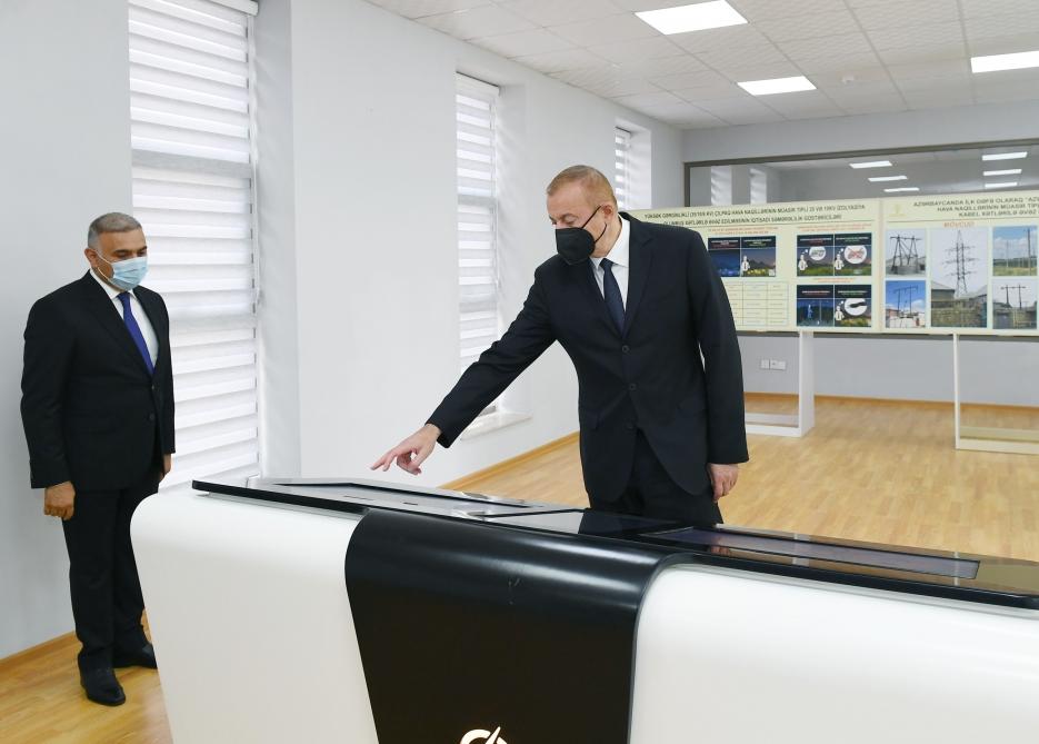 Президент Ильхам Алиев принял участие в церемонии сдачи в эксплуатацию Балакенского центра автоматического управления и контроля ОАО "Азеришыг"