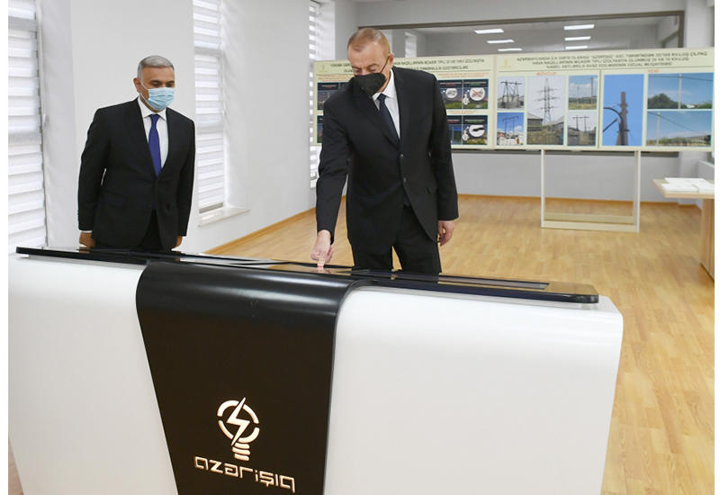 Президент Ильхам Алиев принял участие в церемонии сдачи в эксплуатацию Балакенского центра автоматического управления и контроля ОАО "Азеришыг"