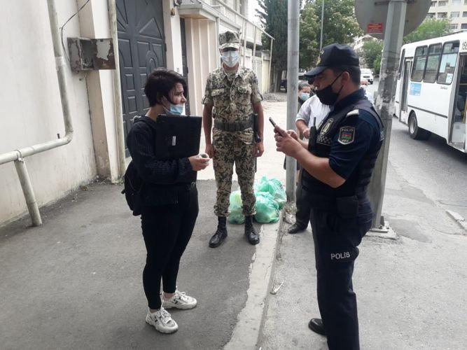 В Баку оштрафованы лица за отсутствие маски и несоблюдение социальной дистанции