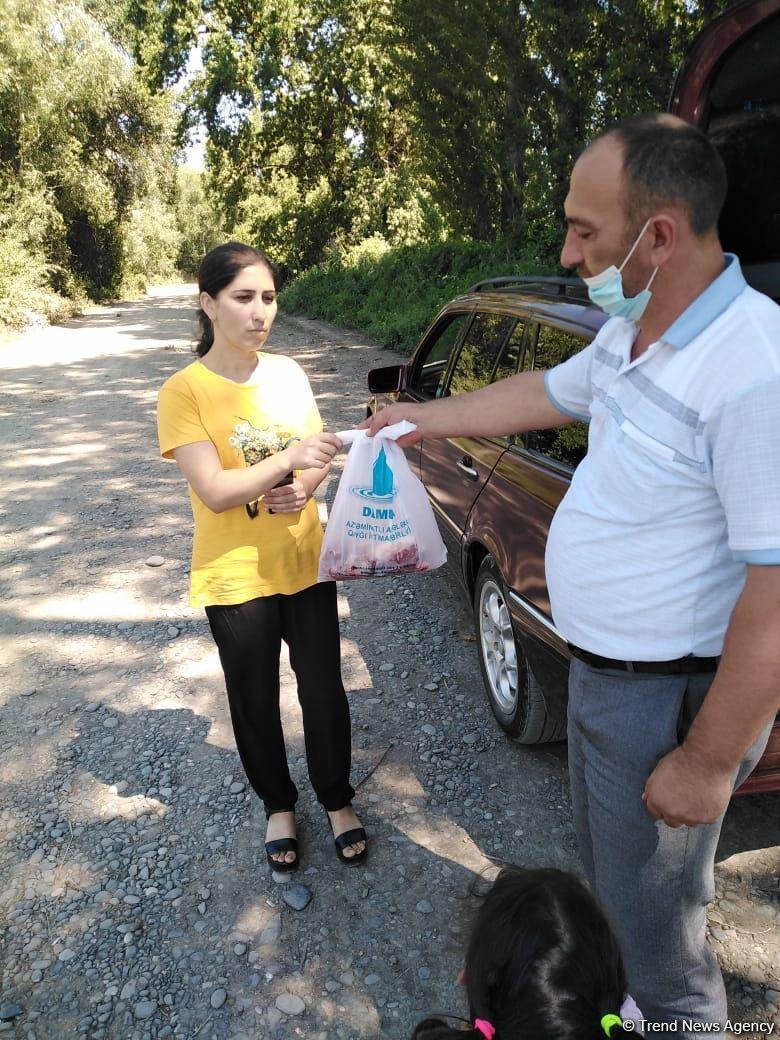 Deputat Sevil Mikayılovanın təşəbbüsü ilə Xudat sakinlərinə Qurban sovqatları paylanılıb