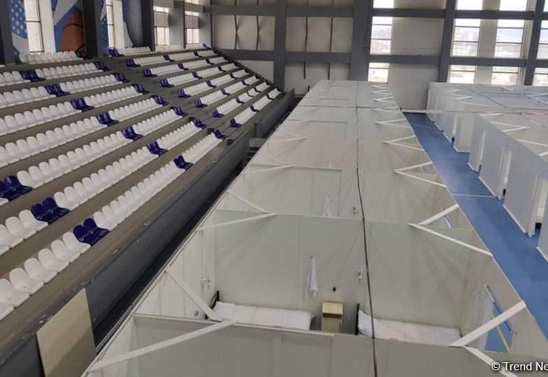 Абшеронский олимпийский спортивный комплекс временно преобразован в больницу модульного типа