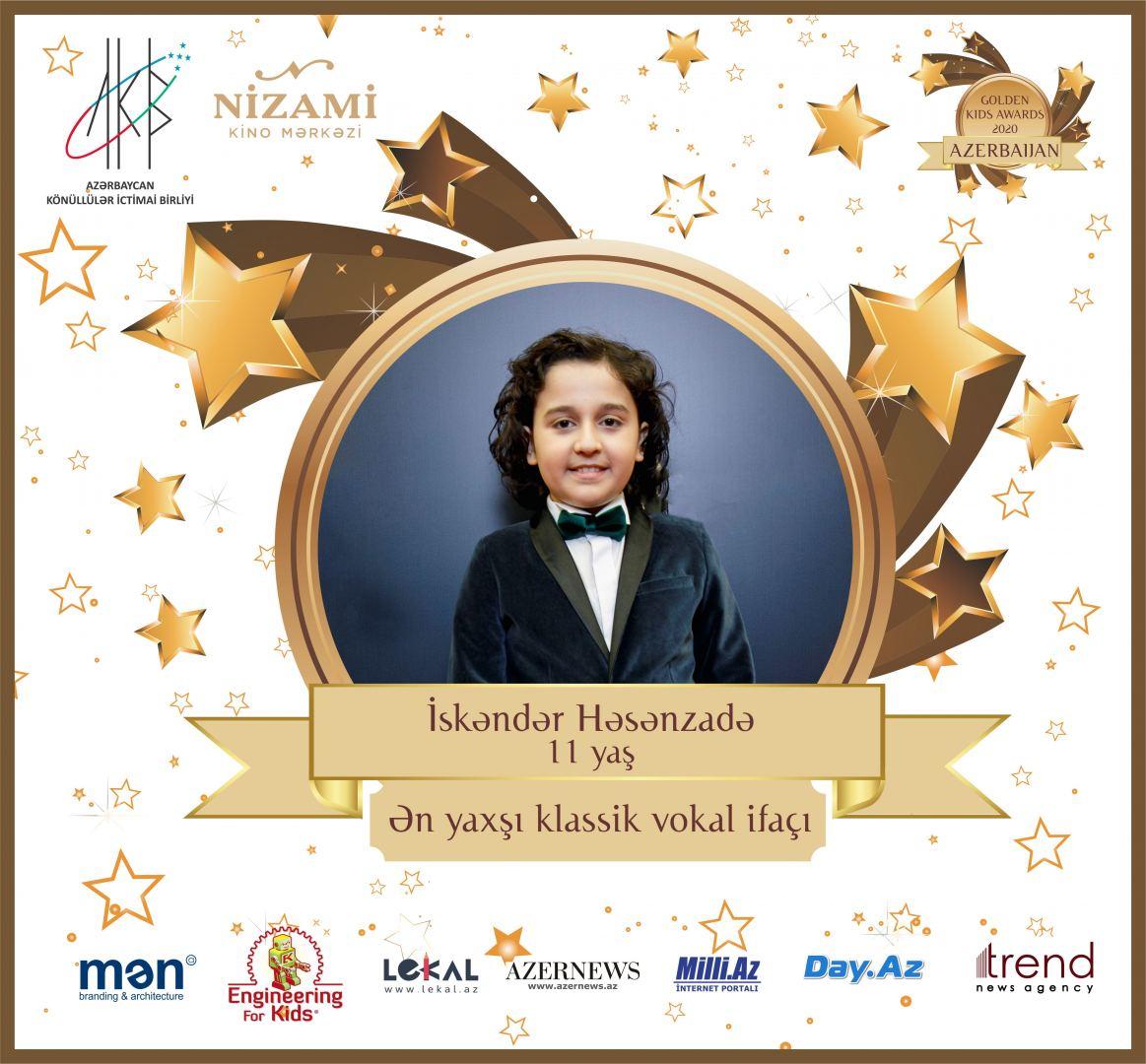 Церемония награждения Azerbaijan Golden Kids Awards 2020 пройдет в онлайн-формате