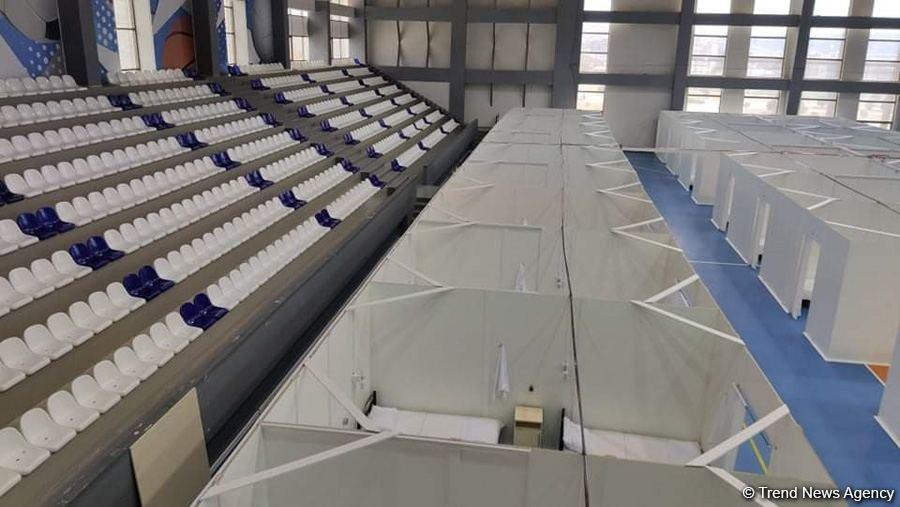 Абшеронский олимпийский спортивный комплекс временно преобразован в больницу модульного типа
