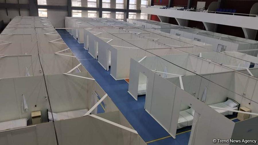 Абшеронский олимпийский спортивный комплекс временно преобразован в больницу модульного типа