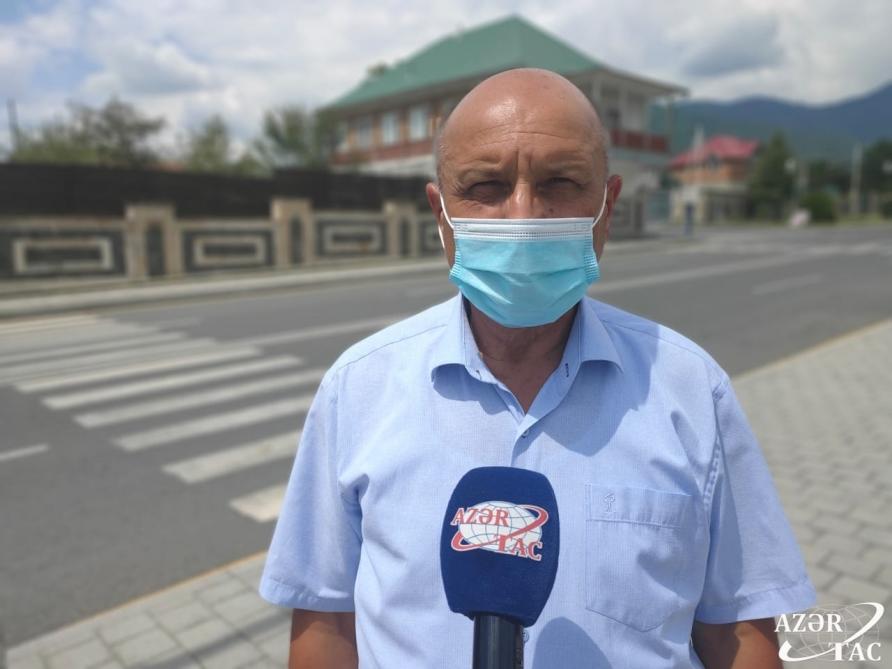 Репортаж с улицы имени генерал-майора Полада Гашимова в Габале