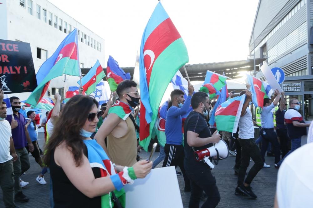В Израиле прошел марш-митинг в поддержку азербайджанской армии
