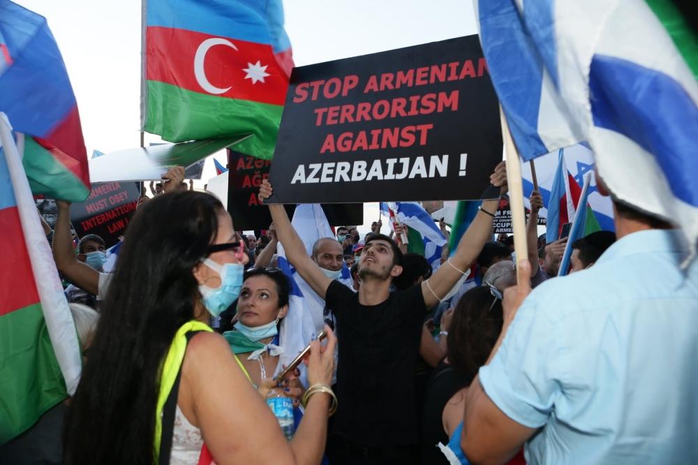 В Израиле прошел марш-митинг в поддержку азербайджанской армии