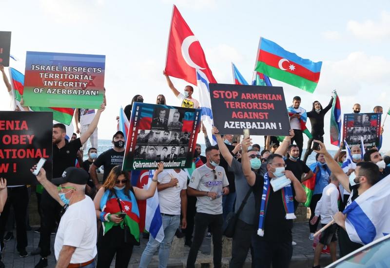В Израиле прошел марш-митинг в поддержку азербайджанской армии
