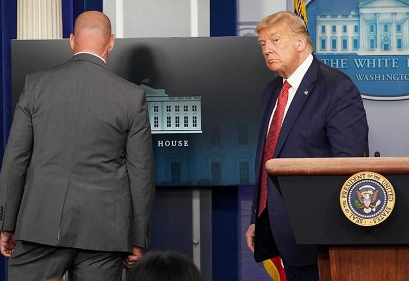 Трамп покинул пресс-конференцию из-за стрельбы рядом с Белым домом