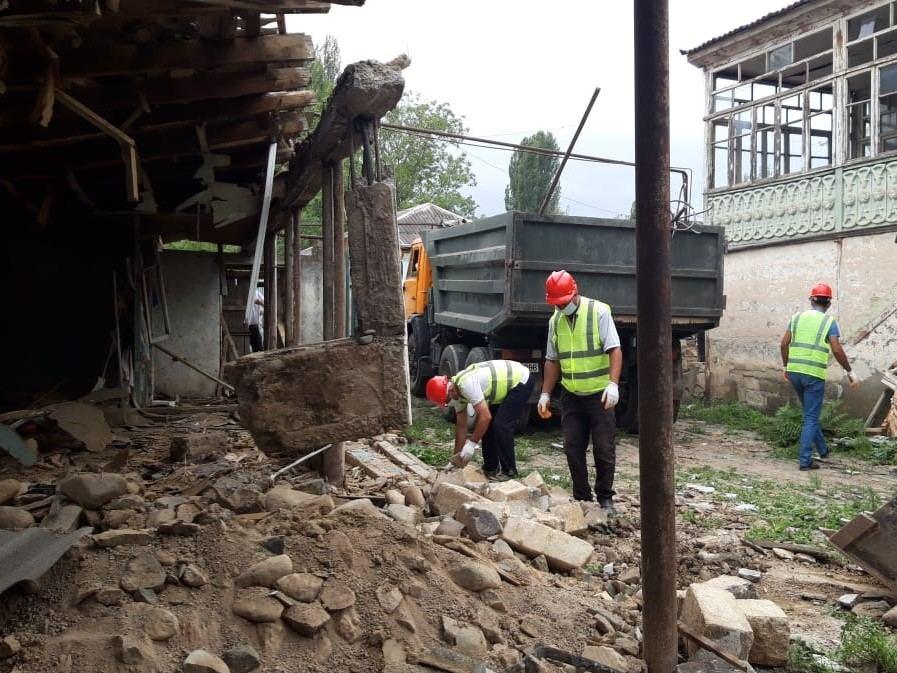 В Товузе началась ликвидация ущерба, нанесенного в результате военной провокации Армении