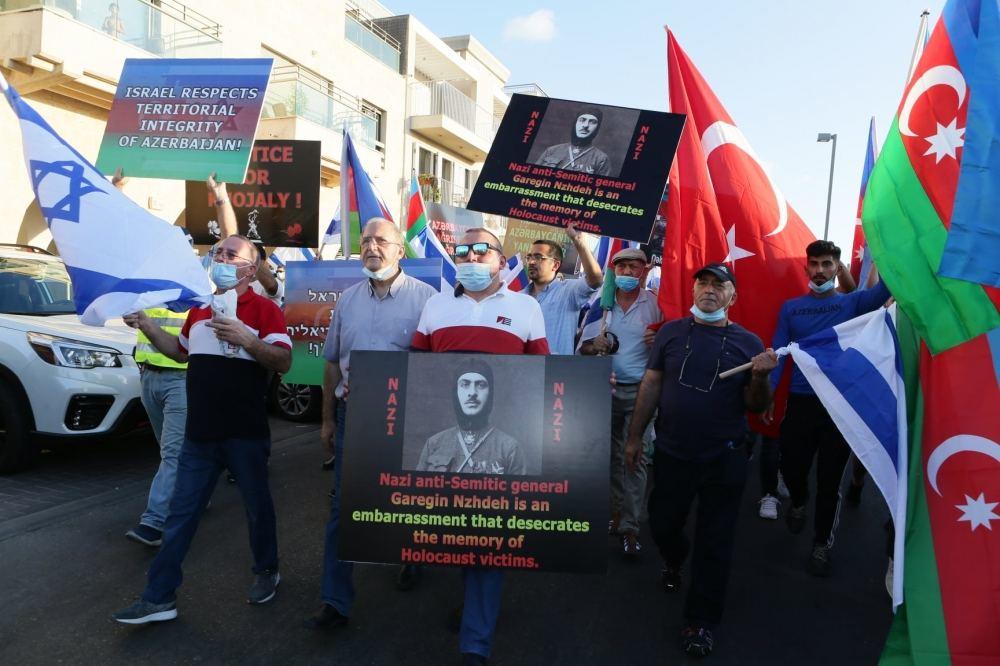 Сотни евреев азербайджанского происхождения, проживающих в Израиле, выступили против армянской агрессии