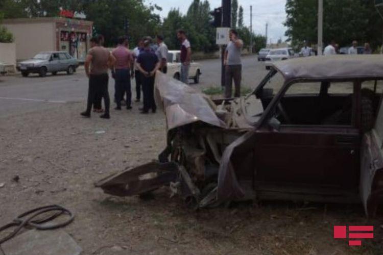 В Барде перевернулся автомобиль, есть пострадавший