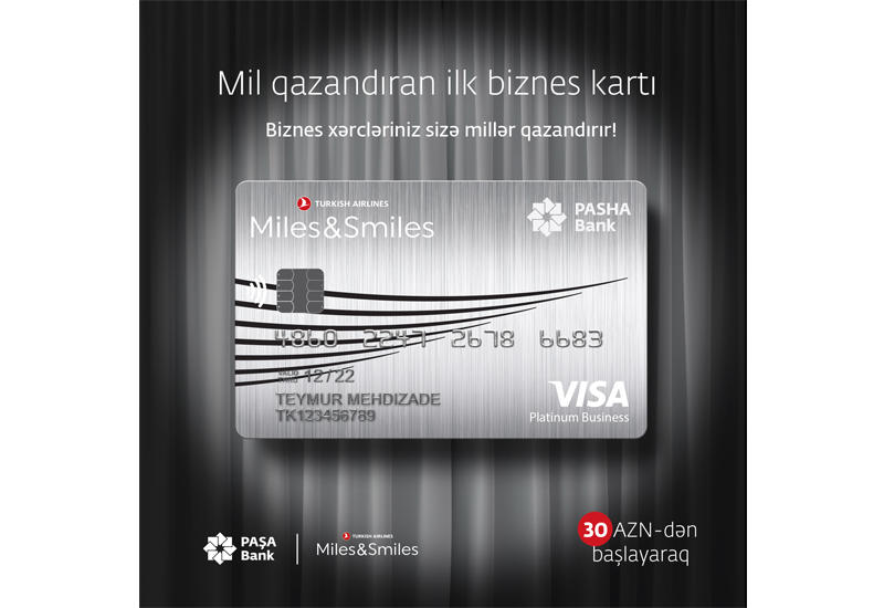 PASHA Bank впервые на азербайджанском рынке представил уникальную бизнес-карту с возможностью накопления бонусных миль (R)