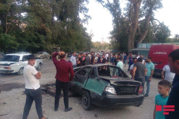 В Хачмазе перевернулся автомобиль, есть пострадавший