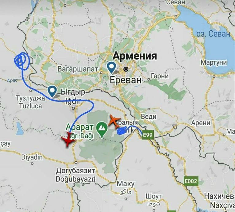 Турецкие беспилотники на границе с Арменией