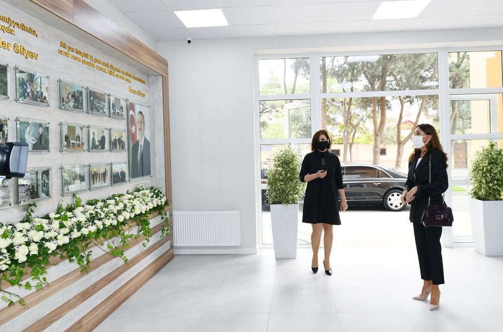 Первый вице-президент Мехрибан Алиева приняла участие в открытии нового здания Детской школы искусств в поселке Бюльбюля