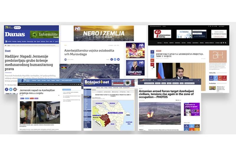 Macarıstan, Monteneqro, Serbiya, Bosniya və Hersoqovina mediasında Ermənistanın təxribatından yazılıb