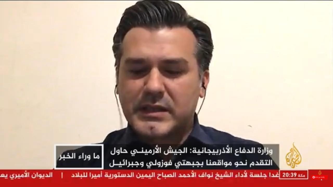 Главред АМИ Trend Руфиз Хафизоглу в эфире «Аль-Джазира»: Азербайджан освобождает от оккупации свои территории