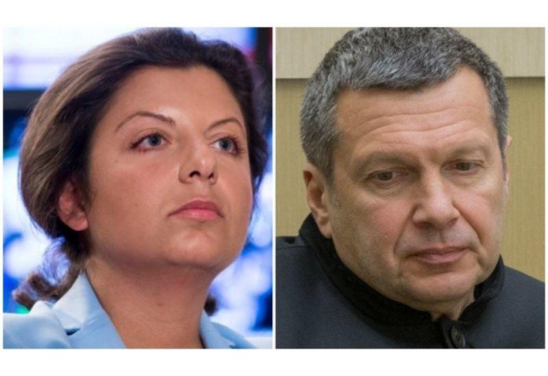 В интернете издеваются над Маргаритой Симоньян и Владимиром Соловьёвым